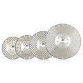 Double Sided Electroplated Triangle U-groove Shape Diamond Cutting Grinding Disc Saw Blade Abrasive Disc with Flange for Granite
