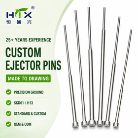 Metal SKD61 Ejector Pin and Ejector Sleeve Jis Injector Pins Hasco Plastic Injection Mold T Type Blade Thimble Core Pin