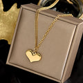 Hot in Europe and America Colorfast Sweet Sweater Chain Love Collar Chain Stainless Steel Heart Necklace for Woman