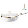 Hot Selling Non-Stick Fry Pan Kitchen Utensils Non-stick Multifunction Wok No Chemical Coating 30CM Ceramic Frying Pan With Lid