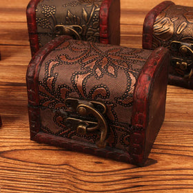 HelloWorld Best Selling Handmade Retro Small Retro Wooden Box with Lock Desktop Organize Storage Box Jewelry Jewelry Box