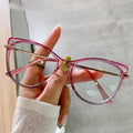 Wholesale Cheap Custom Logo Designer Eyewear TR90 Cat Eye Frames Anti Blue Light Blocking Optical Glasses Spectacle Eyeglasses