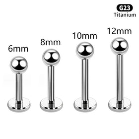 Straight Rod Round Lip Ear Bone Piercing Jewelry Lip Ring Carilage F136 Titanium G23 Titanium Alloy Sexy Ziplock Bag Women's