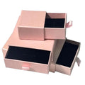 Luxury Custom Logo Recycled Materials Paper Jewelry Box Packaging Magnetic Closure for Rings Bracelets-Gift Drawer Pink Print