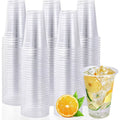 Custom Logo Printed PET Transparent Biodegradable Drink Coffee Clear 12oz 20oz 32oz 16oz Cold Disposable Plastic Cups With Lids