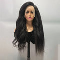 Stylization Kinky Straight 180% 210% Density Virgin Brazilian Human Hair Wigs Cuticle Aligned Lace Front Wigs for Black Women