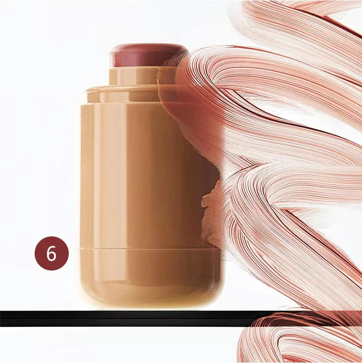 Round Column Pure Plain High Gloss Powder Blusher Stick
