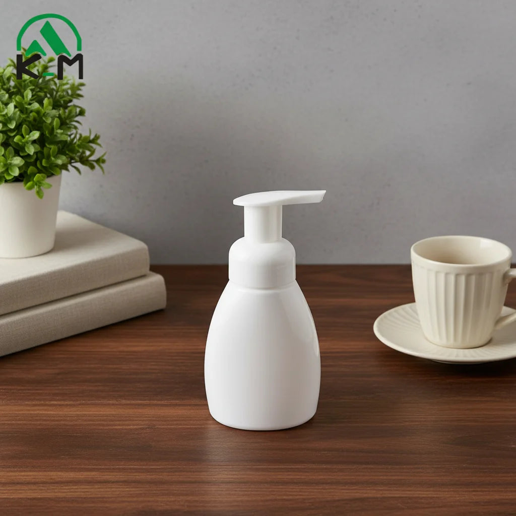 New Design 250ml 380ml 450ml Sloping Shoulder Shower Gel Container Amber Color Refillable Plastic Personal Care Pump Bottle
