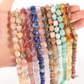 Natural 8MM Faceted Cylinder Shape Lapis Lazuli/Amethyst/Suntone/Citrine Stone Beads for Jewelry Making DIY 15''