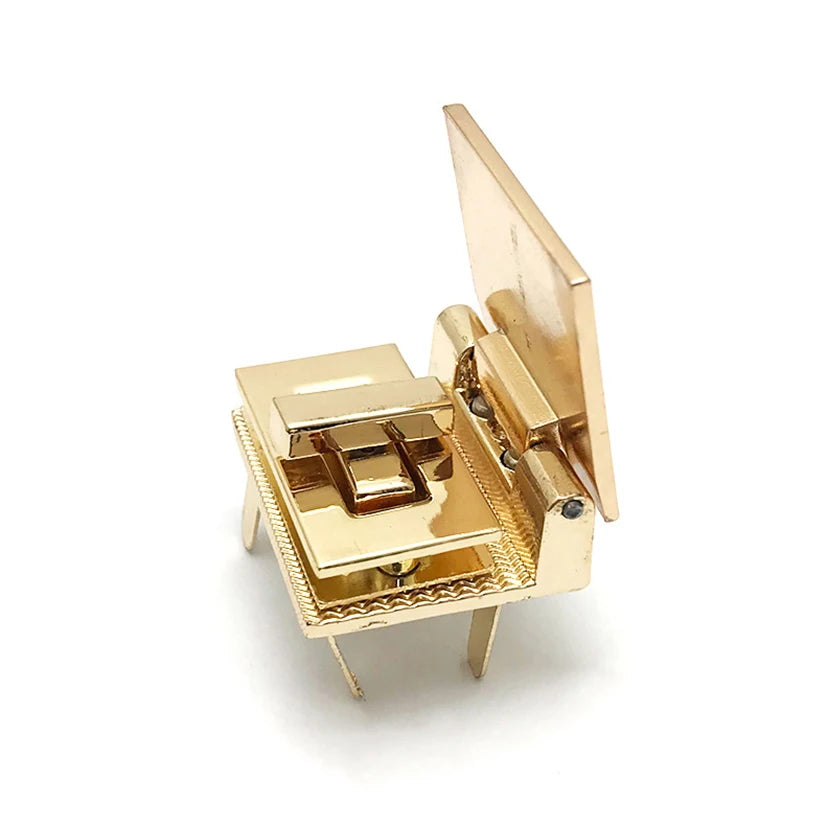 Deepeel AL325 33*27mm Handbag Hardware Accessories Purse Closure Clasp Square Locks Bag Lock Turn Twist Lock