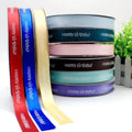 Custom Polyester Grosgrain Satin Ribbon Gift Ribbons Logo Character Hairband Bow Packaging Christmas Decorative Silk Printed