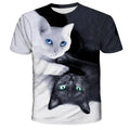 Fitspi Animal Wolf Cat T Shirt Tops 3d Digital Printing Men Women Casual Round Neck Short Sleeves T-shirt Wholesale