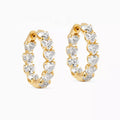 LOZRUNVE Gold Vermeil Jewelry Custom 925 Silver Eternity Heart Crystal Love Hoop Earring