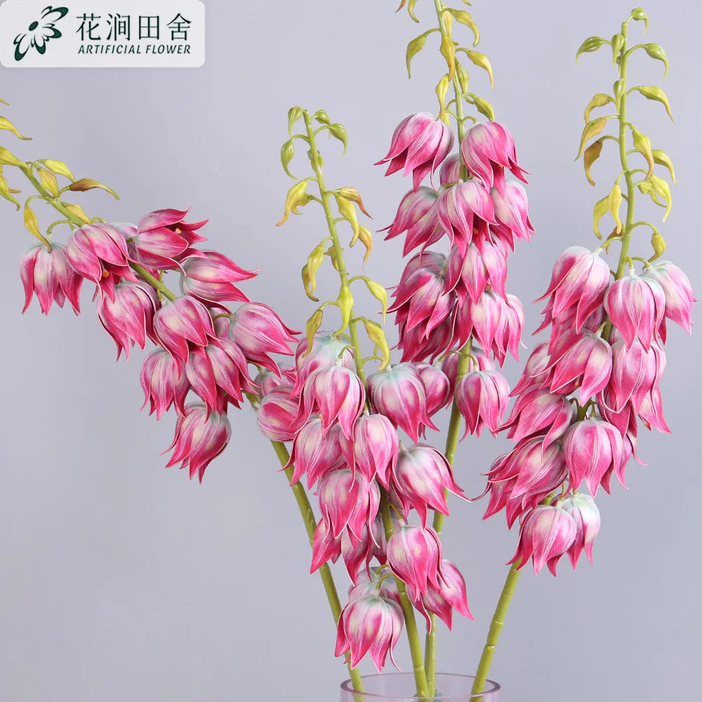 H-589 Faux Bluebell Flower Real Touch Lily of the Valley Long Stem Hyacinth Wedding Decor