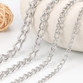 Trendy High Polished More Shinny Stainless Steel Twisted Closed Chain for Necklace Bracelet Jewelry Making Accessories & Finding