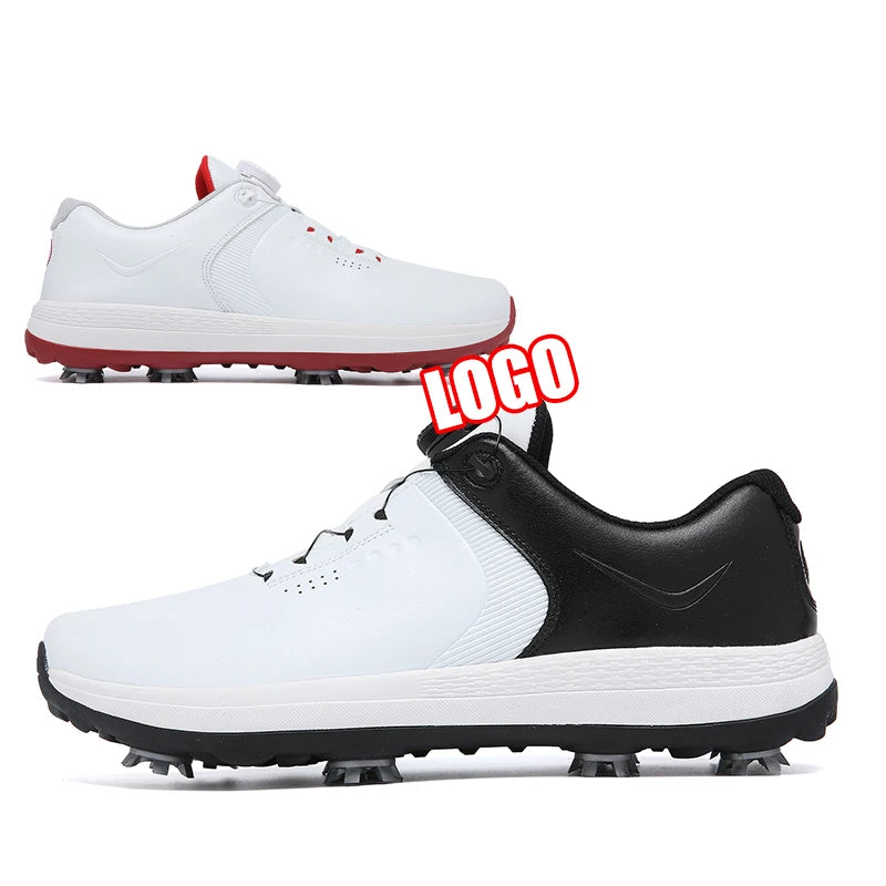 Custom Men's Professional Golf Shoes Anti-Slip Waterproof Athletic Sneakers Trail  Zapato Chaussures De Spikes Training