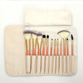 Travel Portable Cosmetic Brush Pouch Holder Bag Organizer PU Leather Makeup Brush Rolling Case