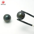 Redleaf Excellent 11-12mm Natural Freshwater Pearl PLated Peacock Black Round Loose Loose Pearl for Jewelry Making