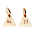 Custom Triangle logo Bikini Gold Charms Zinc Alloy Mini Accessory Private Letter Pendant for Jewelry