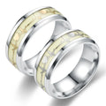 8mm Waterproof No Fade Heart Beat Luminous Rings Stainless Steel Fluorescent Couple Jewelry Ring for Women and Men