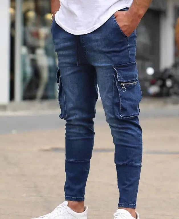 Mens Cargo Work Pants Outdoor Jogging Hiking Jeans Casual Pants Trousers Hiking Denim Pants Size 3xl