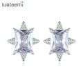 LUOTEEMI Pride Women Big Stone Earings Women Fashion Jewelry Wholesale Big Star Stud Earrings