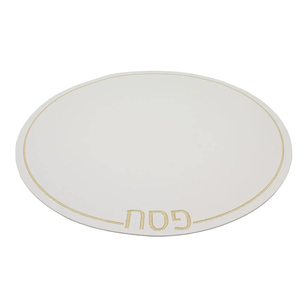 Judaica Jewish Pesach Passover Table Gift Table DÃ©cor Enhancer Luxury Decorative Charger Leatherette Placemat