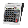 MIX-400 Professional 6-Channel Audio Mixer Mixing Console 3-Band EQ with Reverb Delay Effects +48V Phantom Power Wireless Connec