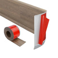 Modern Self-Adhesive Vinyl Baseboard Cove Molding Trim Flexible Wood Wall Moldings for Hotels Primed Surface PVC Material
