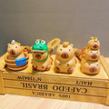 Cartoon 3d PVC Capybara Keychain Animal Key Chain Cute Capybara Toys Rubber Key Chains Small Gifts Capybara Plush Toys Key Rings