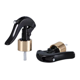 28/410 24/410 24 28mm Mini Trigger Sprayer Black Shiny Gold Aluminum Closure Trigger Sprayer Hand Bottle Pump