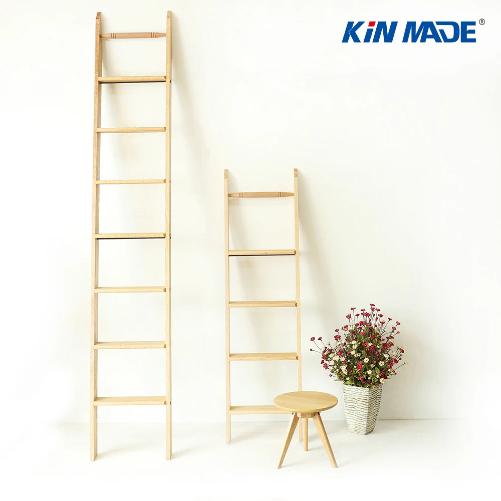 8-9FT DIY Sliding Ladder Hardware Library Ladder Track DIY Oak Ladder with Black Sliding Track and Bottom Wheel MegaBDM