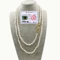 120 CM Long Natural Pearl Necklace Baroque Shape 18k Gold Plated Clasp Knotted Sweater Necklace 100% Freshwater PEARL NECKLACE