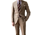 Classic Design Notched Lapel Men Suits 2 Pieces Jacket+Pant Two Buttons Business Casual Tuxedos Prom  Man Blazer Masculino