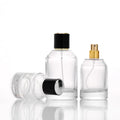 For MUB Clear Round Thick 30ml 50ml 100ml Crimp Neck Glass Perfume Bottles Pump Sprayer for Cosmetic Packaging-Minimum Order 100