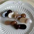 ZiTeng Solid color hair clip resin heart-shaped round edge clip small hair clip hair accessory
