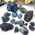 Natural Raw Blue Azurite Malachite Stone Healing Rough Quartz Crystal Mineral Specimens for Decoration