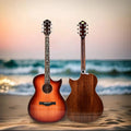 High-quality 41-inch Spruce and Mahogany All-solid Handmade Guitar  Pointed Cutaway Body Gloss Wholesale OEM ODM