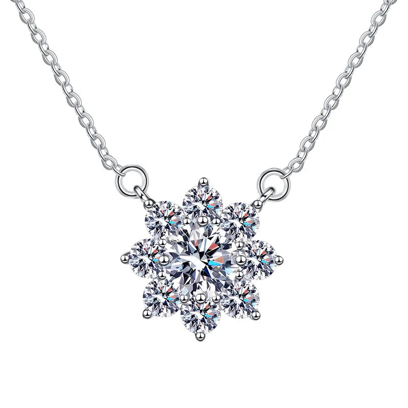 S925 Premium Moissanite Necklace 925 Sterling Silver With Classic Style for Wedding Party Engagement or Anniversary