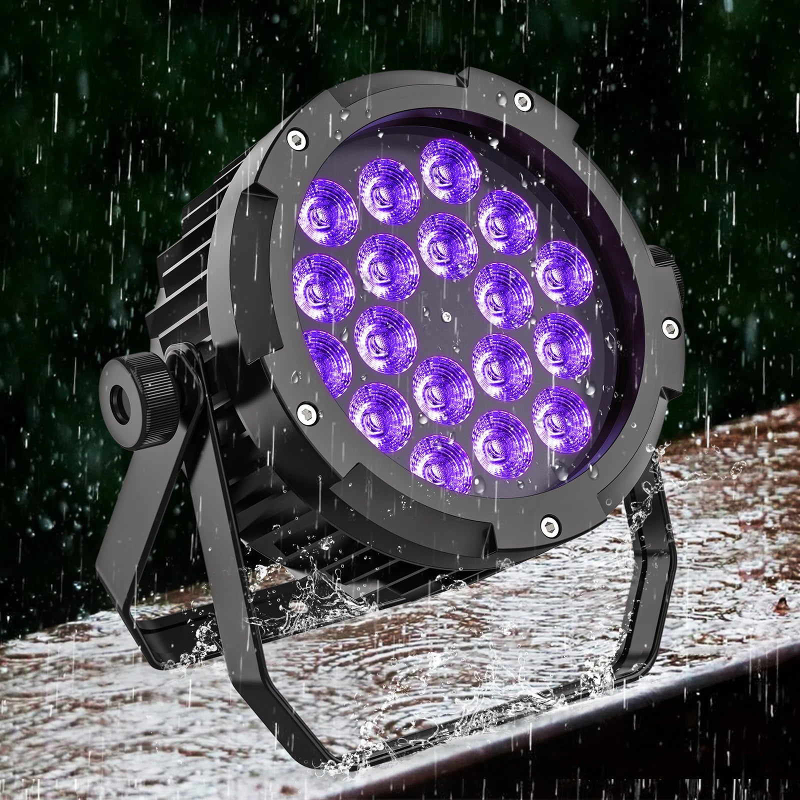 Outdoor 18X10W RGBWA UV 6in1 LED DMX Control Stage Light IP65 Waterproof Infinite Mixing Effect Pa Light