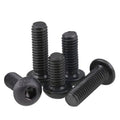 Angooter Metric 10.9 or 12.9 Grade M2-M16 Black Oxide Pan Socket Button Head Screw Allen Machine Screw Bolt 3-200mm Length