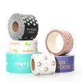 Custom Printing Logo Acrylic Adhesive Single Sided Waterproof Easy Tear Reinforced Shipping Black Kraft Paper Tape