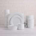 Hot Sale Western White Hotel Kitchen Porcelain Serving Dishes Plates Set Ceramics Cup and Saucer Sets Dinnerware