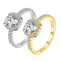 Abiding 8mm D Color Moissanite Diamond Halo 14K 18K Wedding Engagement Womens Gold Rings Wholesale
