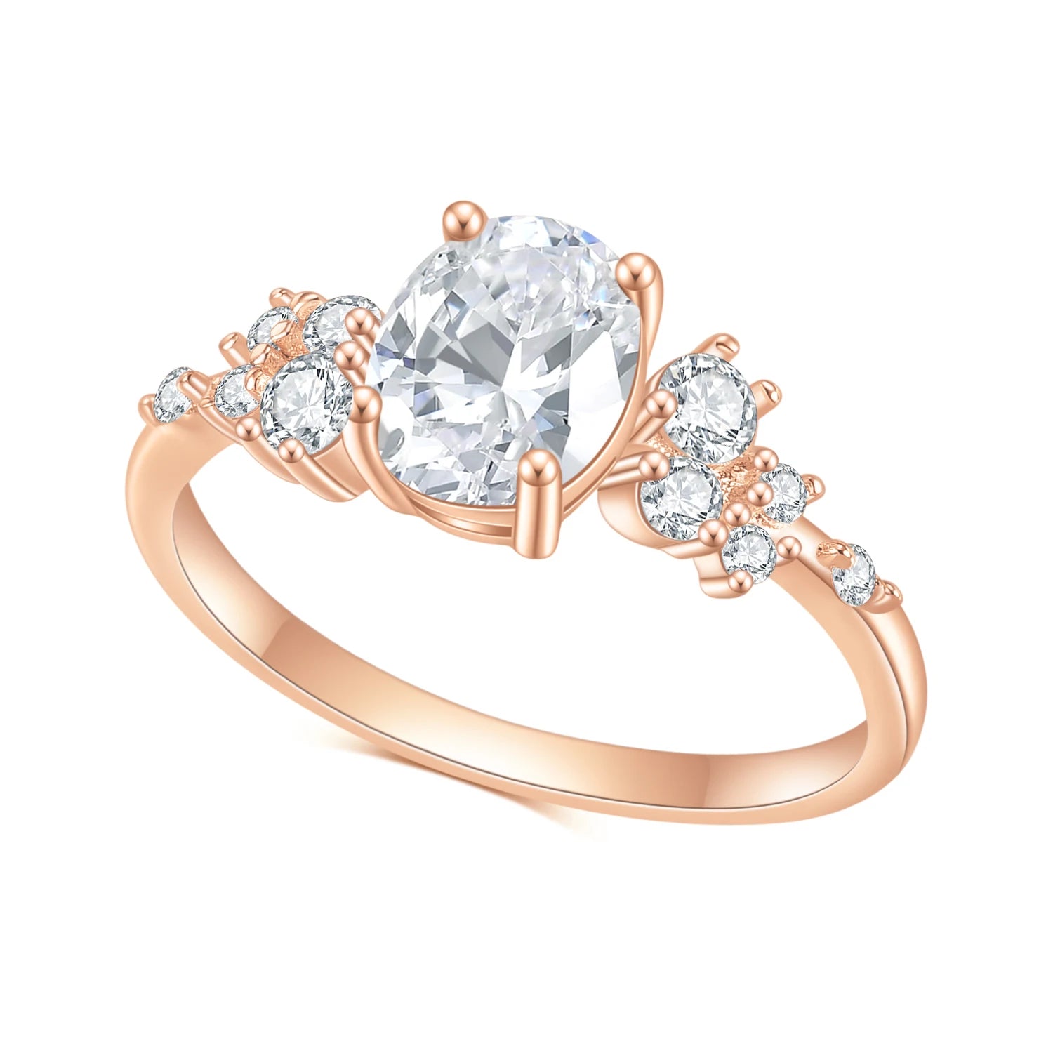 OL0897 Abiding Jewelry OEM ODM Factory Wholesale Moissanite Diamond 925 Sterling Silver 14K Gold Plated Engagement Rings