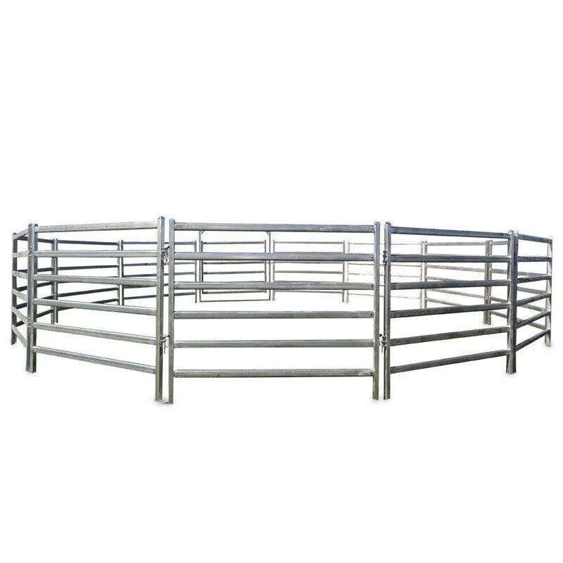 Livestock Metal Fence Panels Galvanized Portable Fence Panels Horse Corral Panels and Gate for Portable Horse Pens Yard