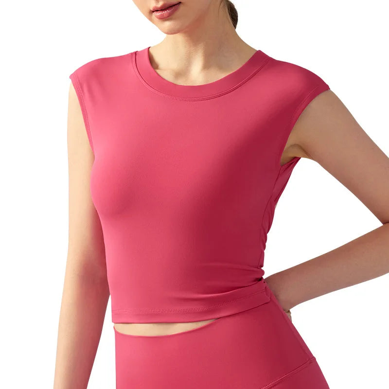 Women's Breathable Backless Hollow out Crop Tops Butterluxe Short Sleeve Workout T-Shirt Seamless And Breathable Design