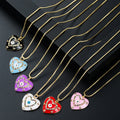 New Arrival Gold Plated Heart Evil Eyes Pendant Necklace Lucky Heart Charm Necklace for Women