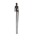 Vintage Creative Long Legs Character Ornament Simple Exaggerated Character Ornament Home Crafts Ornament