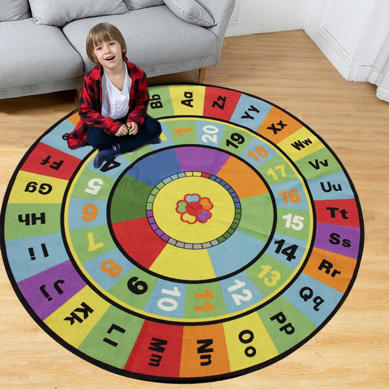 Custom Kids Play Carpet for Kids Room School Education Kids Carpets and Rugs Traffic and ABC Letter Design